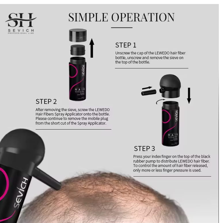 Fibres Capillaires Densifiantes – Camouflage Instantané des Zones Clairsemées